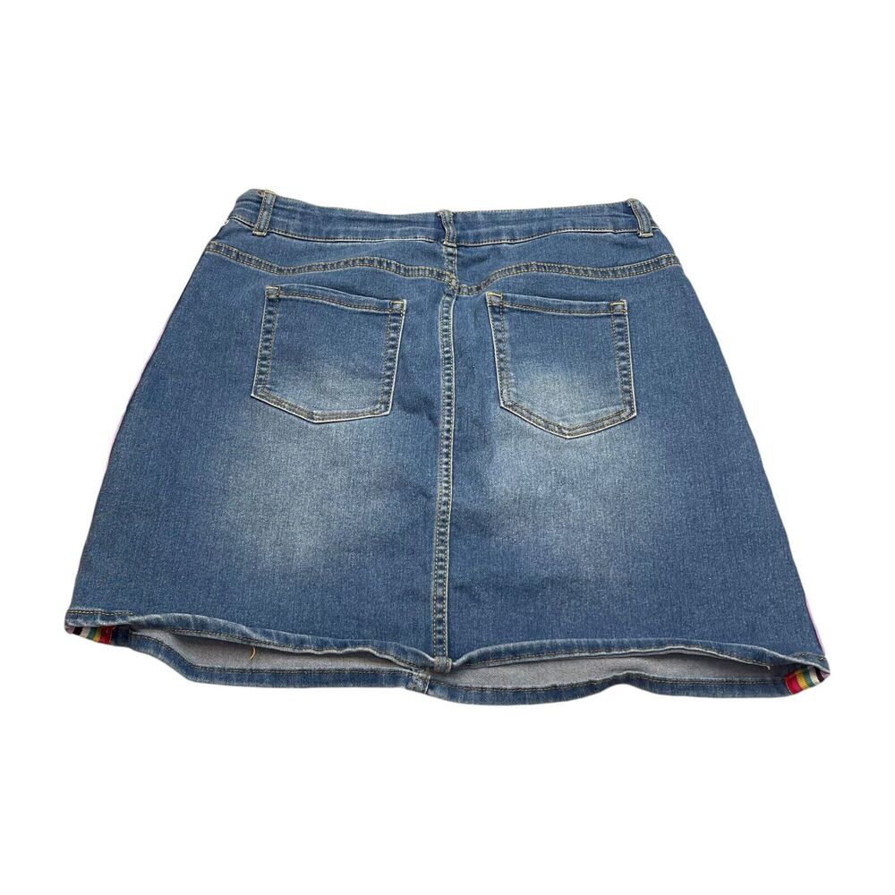 Wonder Nation Straight & Pencil Skirt Girls XL (14-16) Blue Denim Distressed - Picture 3 of 6
